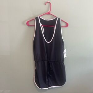 NWT Fashion Nova Womens Summer Casual I Don't Fall Easily Romper Black Small‎